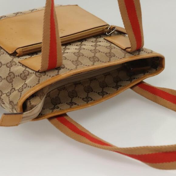 GUCCI GG Canvas Tote Bag Beige Silver 019 019 - Picture 7 of 16